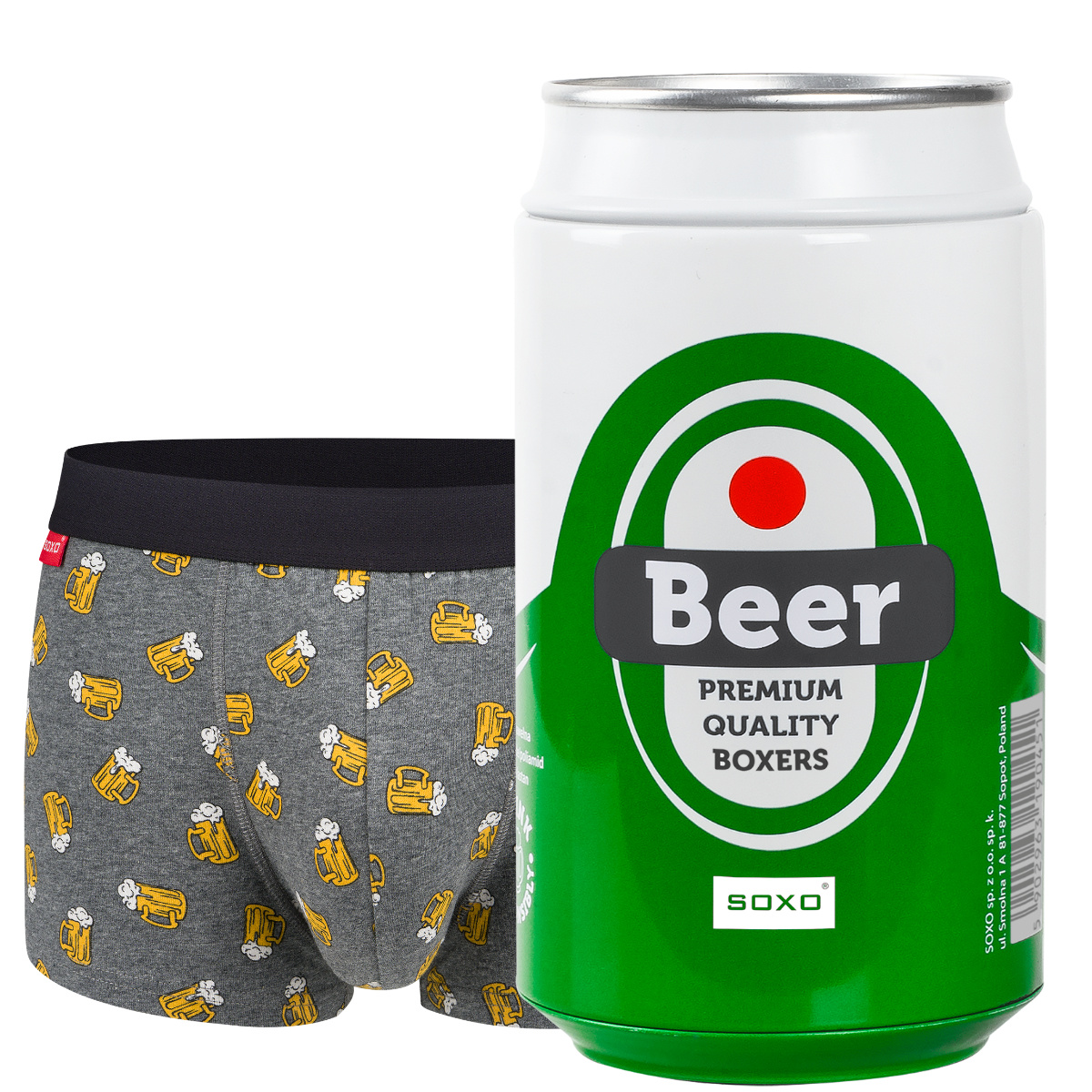 Men's boxer shorts Beer in a can
