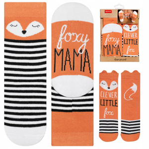 A set of SOXO socks for mother and child cotton fox