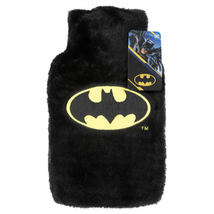 Black hot water bottle SOXO heater in a plush cover BATMAN gift idea BIG 1.8l