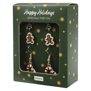Earrings SOXO | set of Christmas tree earrings | Cookie Ludek | Christmas canes | gift idea for her | Christmas