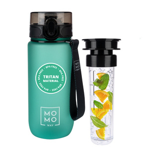 MOMO WAY Water bottle 0.6L green | durable and practical | BPA free | Tritan