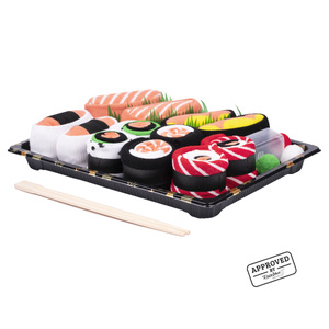 Set 6x Colorful woman's men's SOXO socks Sushi in a box 