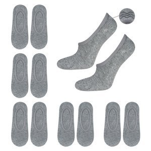 Set of 6x Men's gray SOXO socks with silicone 