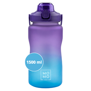 Water bottle 1.5L purple and blue