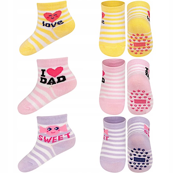 3 pairs SOXO socks with lettering