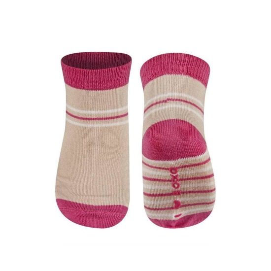 Beige baby SOXO socks with striped modal