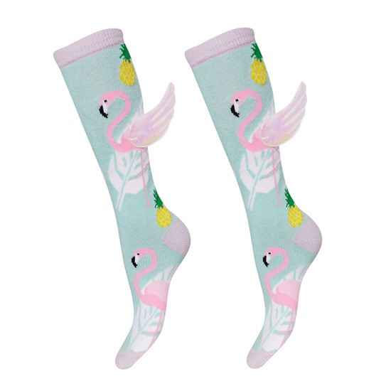Blue SOXO flamingo blue children's knee socks