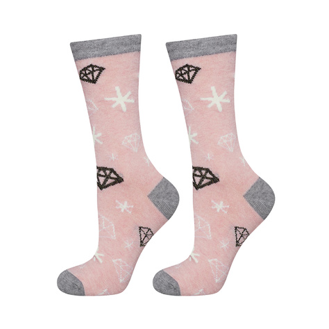 Children's socks Pink SOXO GOOD STUFF diamonds