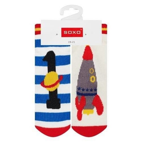 Colorful SOXO baby socks mismatched numbers 1