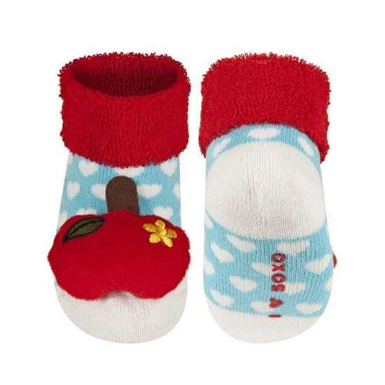 Colorful SOXO baby socks with a rattle 3D 