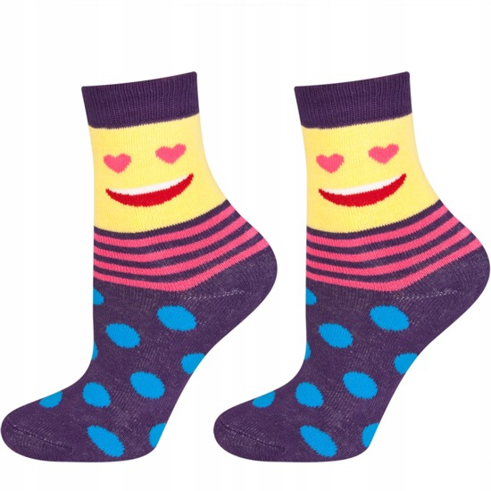 Colorful SOXO children's socks, warm and cheerful terry faces