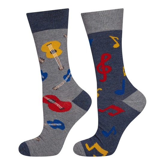 Men's colorful SOXO GOOD STUFF socks mismatched music