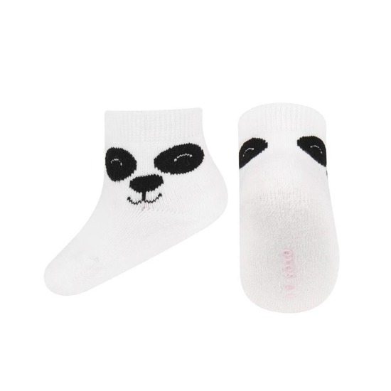 SOXO Baby socks with panda-face with ABS