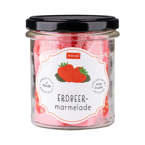 SOXO GOOD STUFF women's socks with strawberry jam in a jar