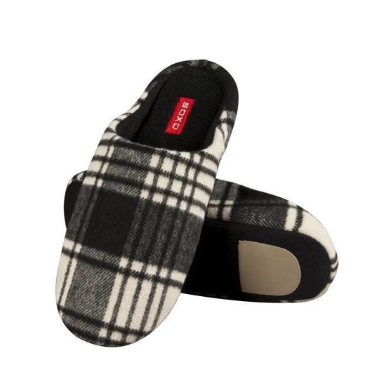 SOXO Men's checkered slippers