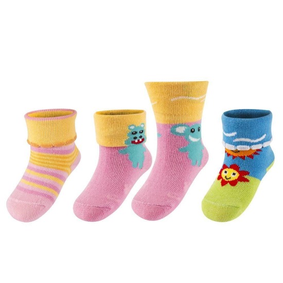 Set of 3x SOXO colorful baby socks