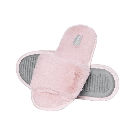 Slippers SOXO pink with hard soles