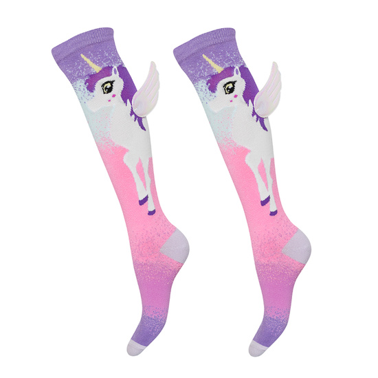 Women's knee socks SOXO unicorn with wings
