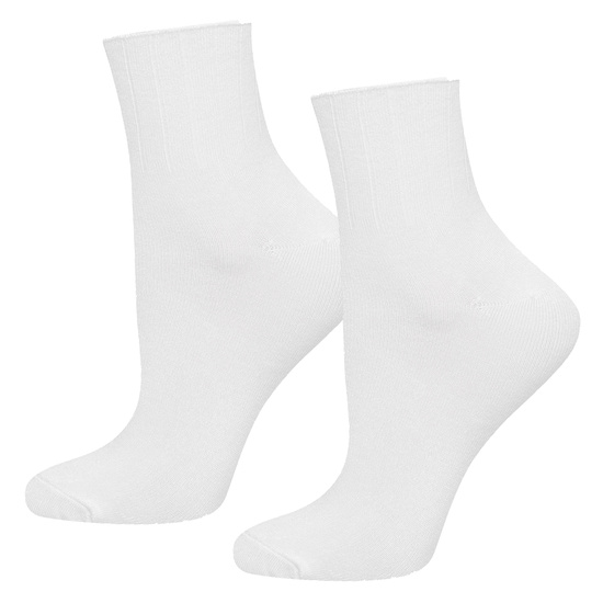 Women's white DR SOXO socks