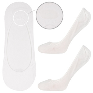 Classic women's white SOXO socks with silicone