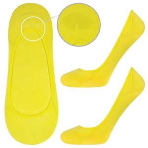 Classic yellow SOXO women's socks with silicone