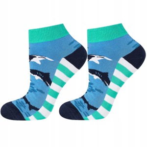 Colorful men's socks SOXO GOOD STUFF cotton socks shark