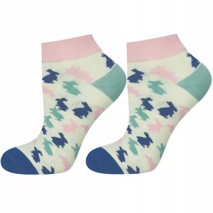 Colorful women's socks SOXO cotton bunnies