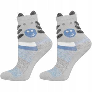 Gray children's socks SOXO with ears
