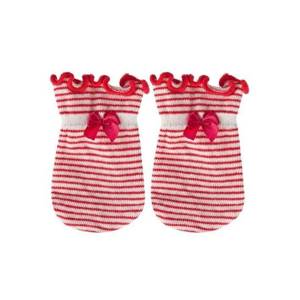 Red SOXO baby gloves with stripes