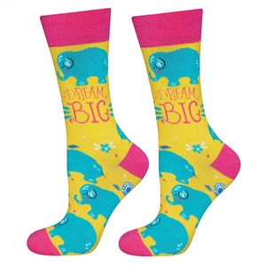 SOXO GOOD STUFF funny colorful ladies socks "dream big"