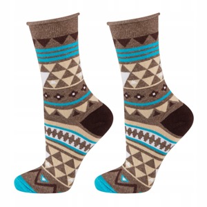 SOXO Women's pressure free socks in Aztec pattern