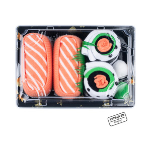 Set 2x Colorful SOXO women's men's socks Sushi in a box