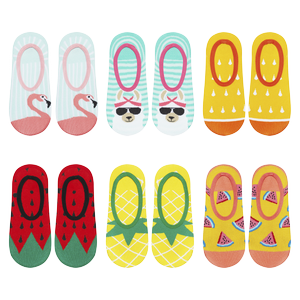 Set of 6x Colorful SOXO women's socks, cotton socks