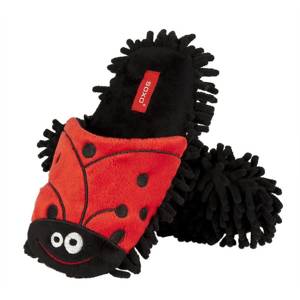 Women's slippers SOXO ladybugs cleaning mops
