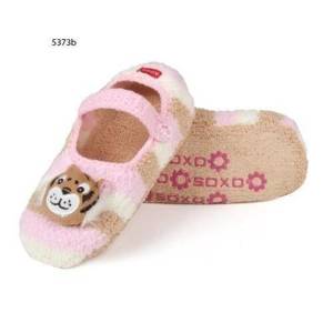 Women's slippers SOXO plush with abs - "Tiger"