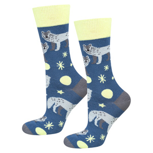 1 Paare von lustige Socken mit Wolf | Herensocken | SOXO