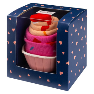 1 Paare von lustigen Socken mit Cupcakemotiv in einzigartiger Verpackung | Damensocken | SOXO