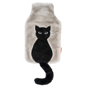Wärmflasche Katze mit Schwanz SOXO grau 1,8 L