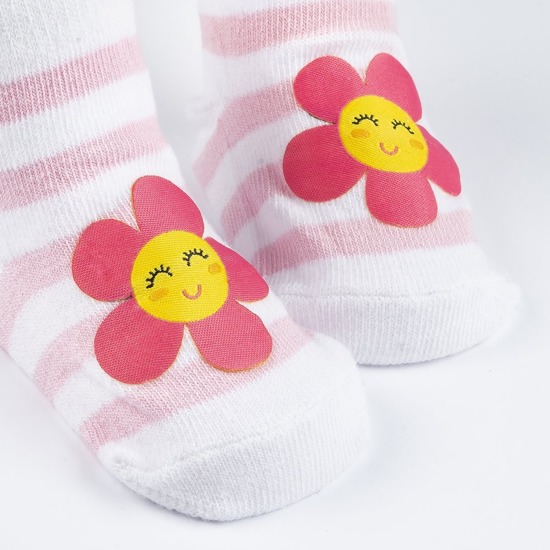  1 Paare von lustige Socken mit Blume | Babysocken | SOXO