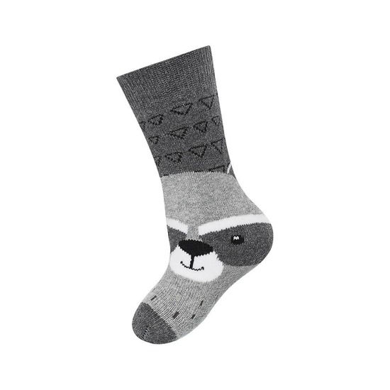  1 Paare von lustige Socken mit waschbären warm Frottee  | Babysocken | SOXO