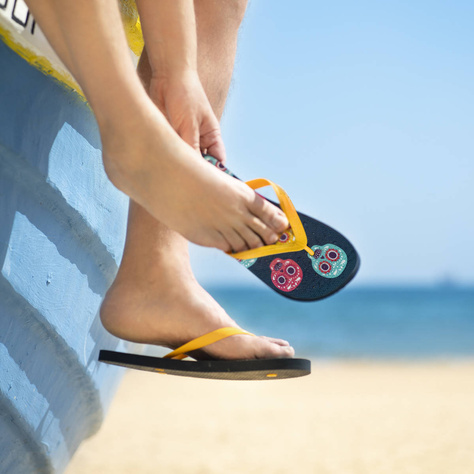 Damen Herren Strand Flip Flops SOXO | Fröhliches Teqila & Mexiko | Perfekt für einen Strandurlaub und ein Schwimmbad