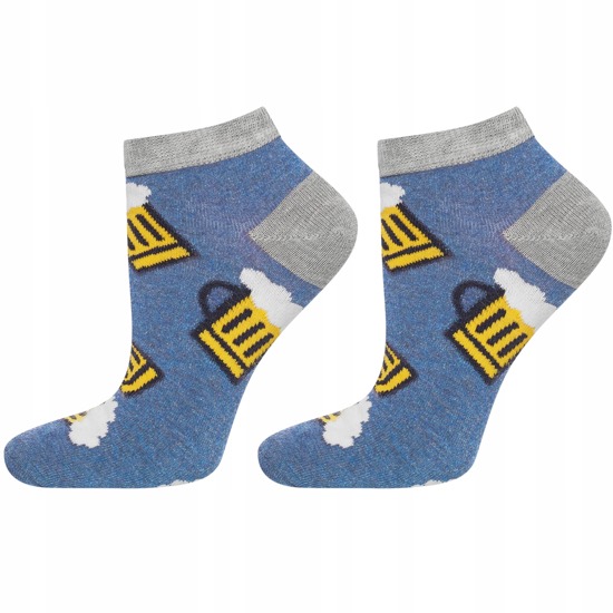 1 Paare von lustige Kurze Socken mit Biermotiv | Herensocken | SOXO
