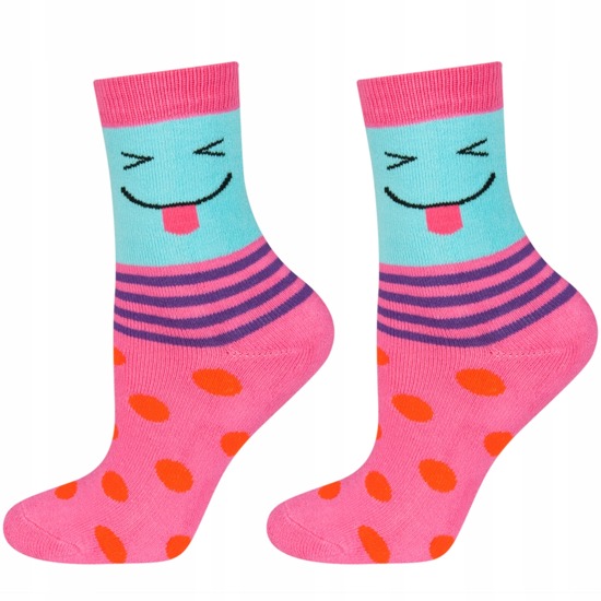 1 Paare von lustige Socken mit Glücklichen Gesichtern  | Kindersocken | SOXO