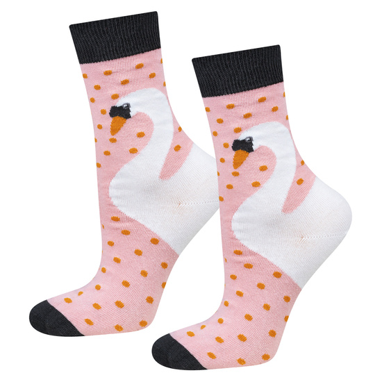 1 Paare von lustige Socken mit Schwan | Damensocken | SOXO