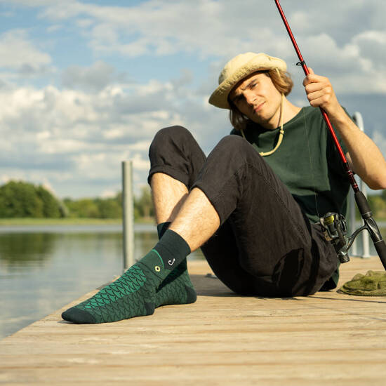 1 Paare von lustigen Socken | Let's go fishing| Herensocken | SOXO