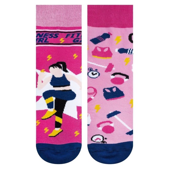 1 Paare von lustigen Socken mit Fitness Girl  | Damensocken | SOXO