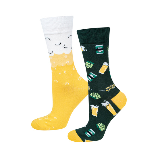 1 Paare von lustigen Socken mit Pale Lager Biermotiv in einzigartiger Verpackung | Herrensocken | SOXO