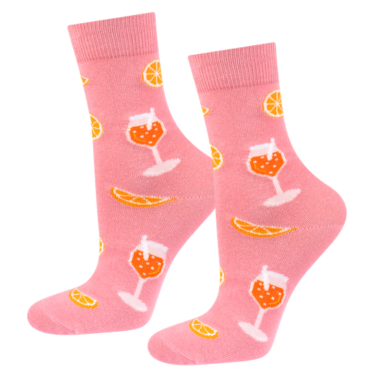 3 Paare von lustigen Socken mit Aperitifmotiv in einzigartiger Verpackung | Damensocken | SOXO