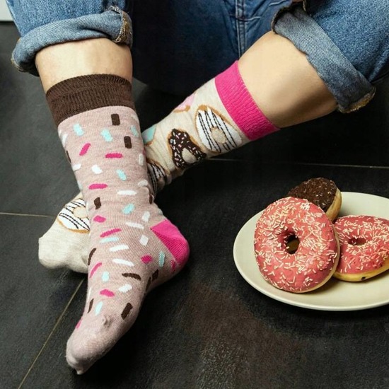 3er set Damen Socken nicht übereinstimmende Lustige Pizza, Kaffee, donut | SOXO