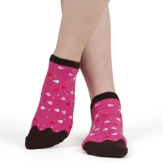 4 Paare von lustigen Socken mit Donutmotiv in einzigartiger Verpackung | Damensocken | SOXO